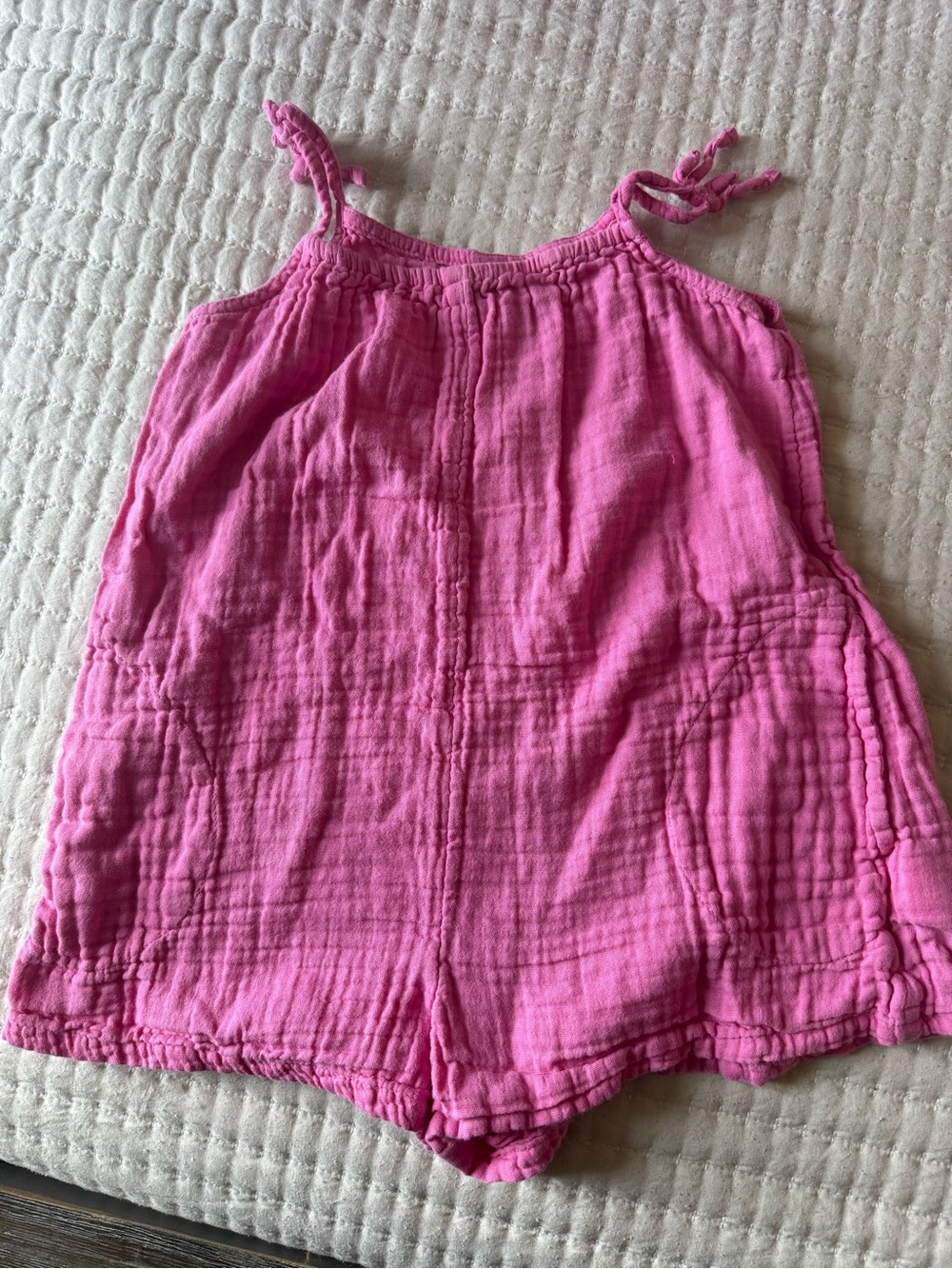 Old Navy Pink Cotton Gauze Girls' Camisole Romper